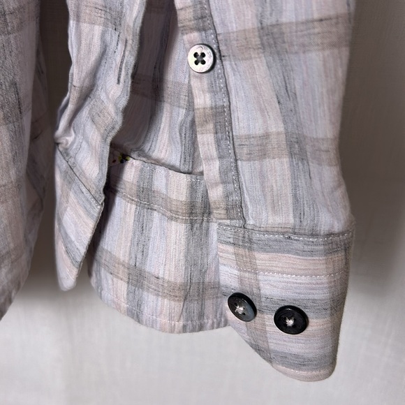 Robert Graham men checkered shirt 15.5” cotton , long sleeve , - Picture 12 of 13